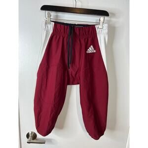 Adidas Men's Woven A1 Stock Football Pants Burgundy White NEW ~ Size M